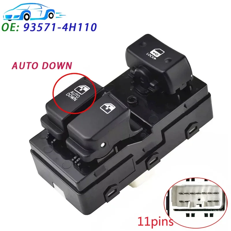 Fit For 2007-2016 Hyundai H1 Starex I800 Grand IMax LHD Master Car Window Switch Control Regulator Button 93571-4H110 935714H110