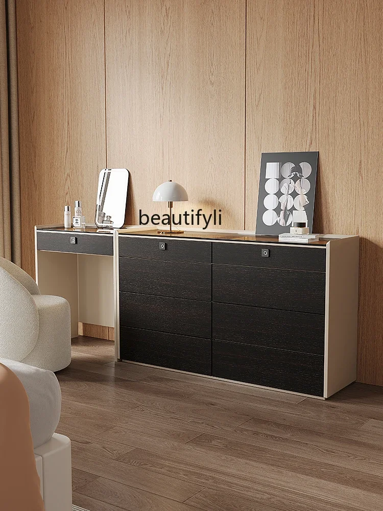 

A57 Italian minimalist chest cabinet light luxury bedroom bedside jewelry cabinet modern minimalist storage chest dresser integr