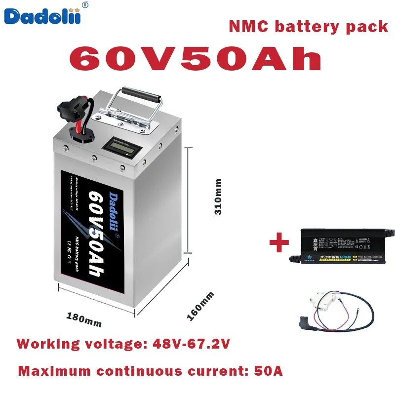 حزمة بطارية جديدة ذات سعة كبيرة 48V60V72V مناسبة لمركبتين الكهربائية ذات عجلتين وثلاث عجلات #2