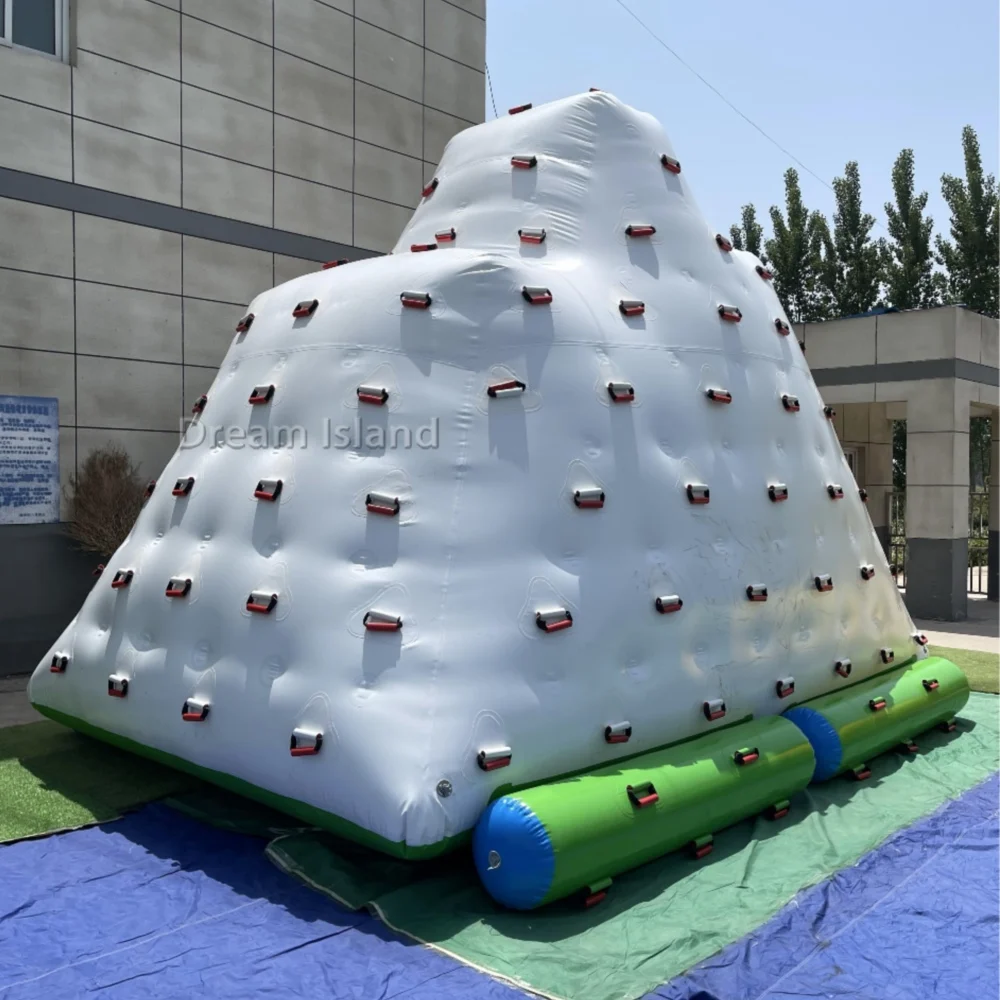 Ocean Airtight Inflatable Water Toys Inflatable Iceberg Water Floating Climbing Slide Toys Ice Mountain