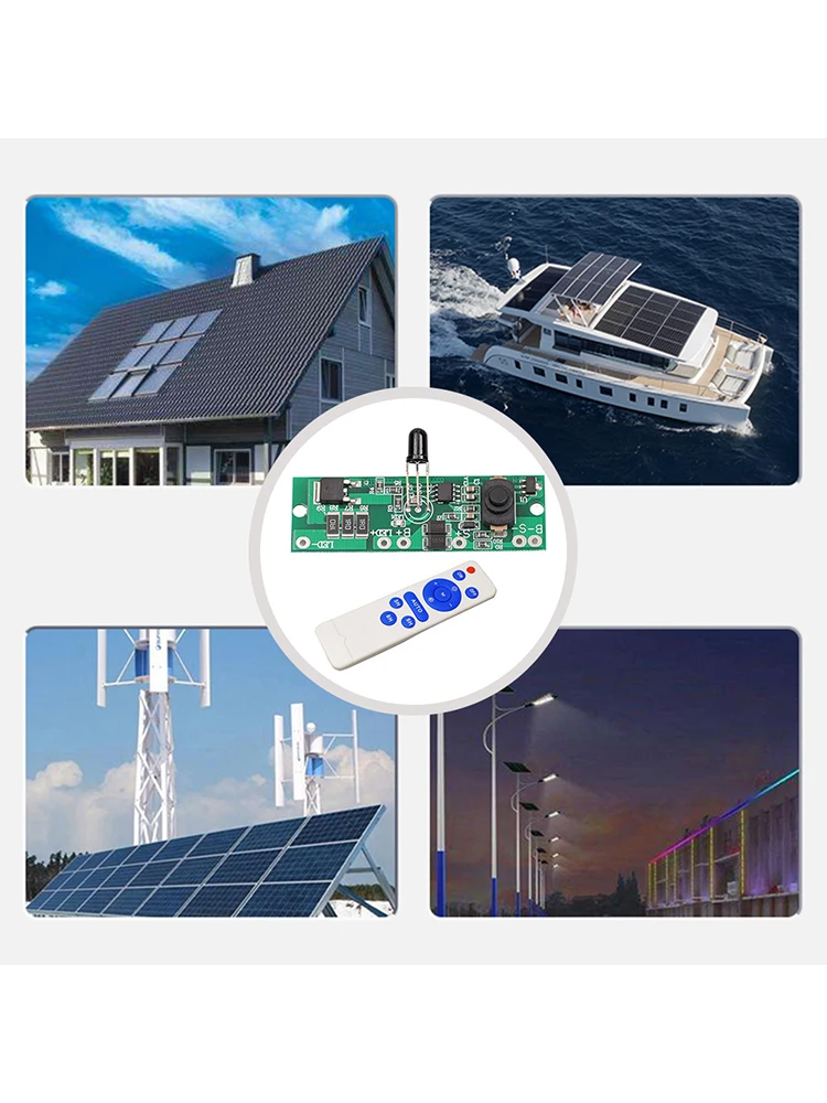 3.2V/3.7V Solar Street Light Control Panel Circuit Board Remote Control Long Bright Automatically Reduce Power