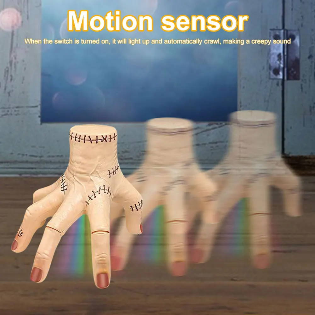 Electric Crawling Hand with Sound Light Costume Props Halloween Gothic Home Decor