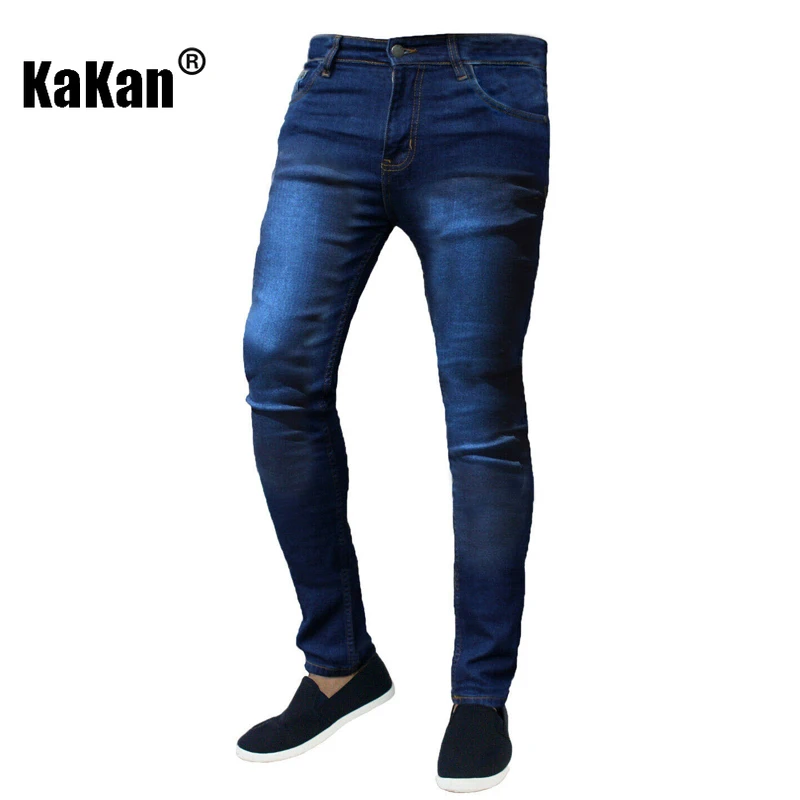 

Kakan - New Men's Tight Stretch Small Straight Jeans, Y2K High Quality Classic Simple Long Jeans jeans man brand
