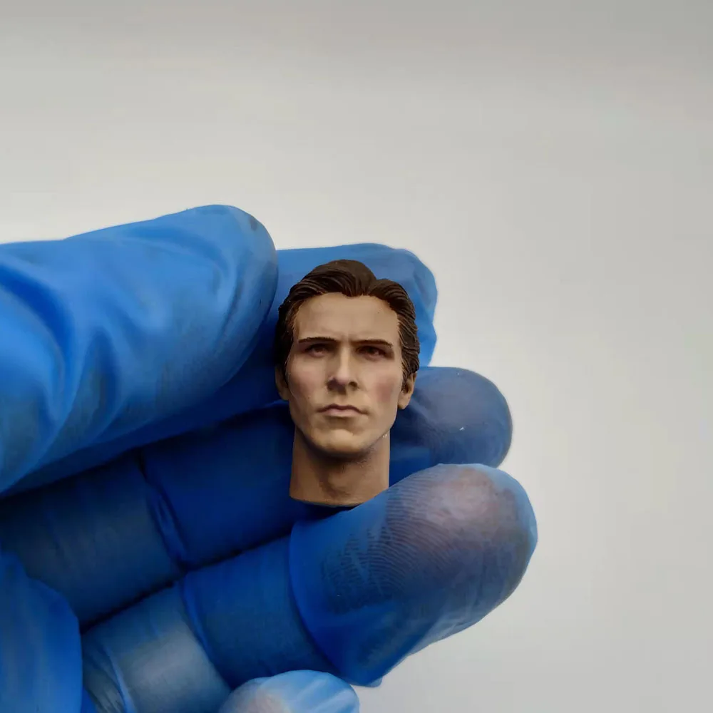 

1/12 Scale Bale Head Sculpt Male Soldier Head Carving for 6in Mafex Action Figure Toy Handmade