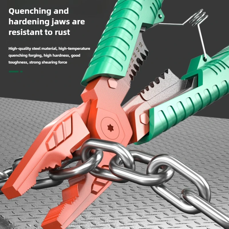 

Hand Tools for Home and Electricians Industrial Grade Thickened Lineman's Pliers Diagonal Cutting Pliers Needle - Nose Pliers