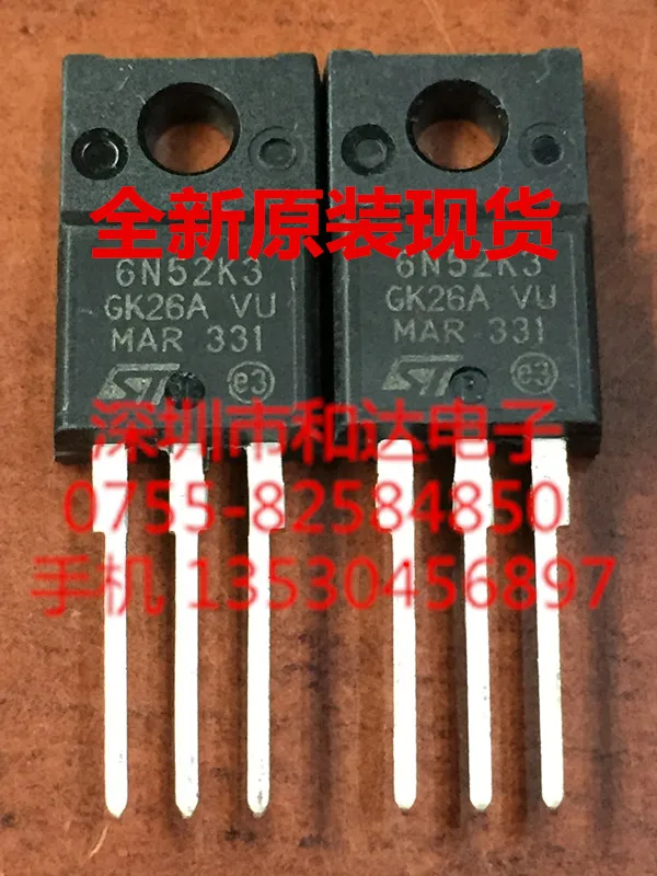 5PCS-10PCS STF6N52K3 6N52K3 TO-220F 525V 5A NEW AND ORIGINAL ON STOCK