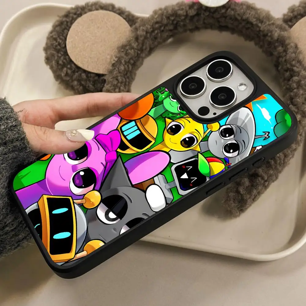 

Чехол для мобильного телефона Sprunki Music для iPhone 17, 16, 15, 14, 13, 12, 11 Air Pro Max Plus, цветной чехол с матовой поверхностью, роскошный чехол