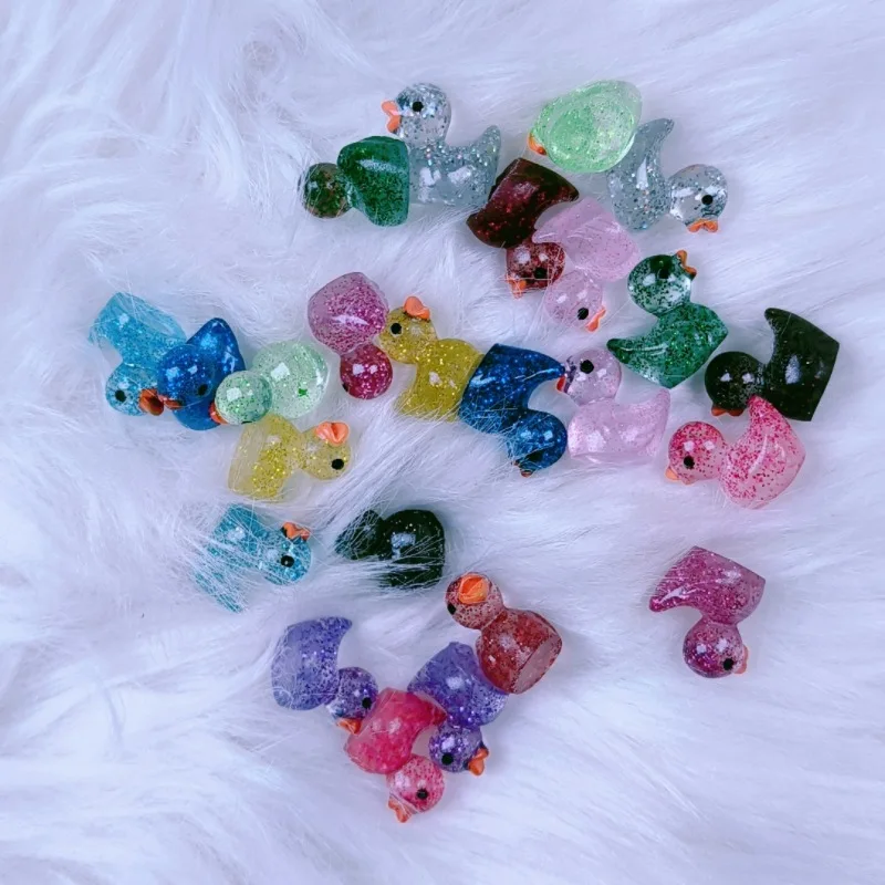 

Luminous Sparkling Powder Ducks Moss Micro Landscape Resin Small Ornament Creative DIY Jewelry Accessories