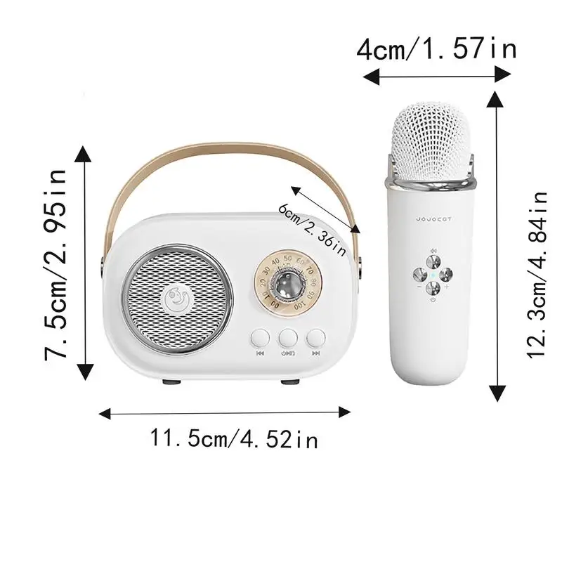 Altavoz de Karaoke portátil para el hogar con micrófono, máquina de Karaoke pequeña con efectos cambiantes de voz, máquina de Karaoke para niños