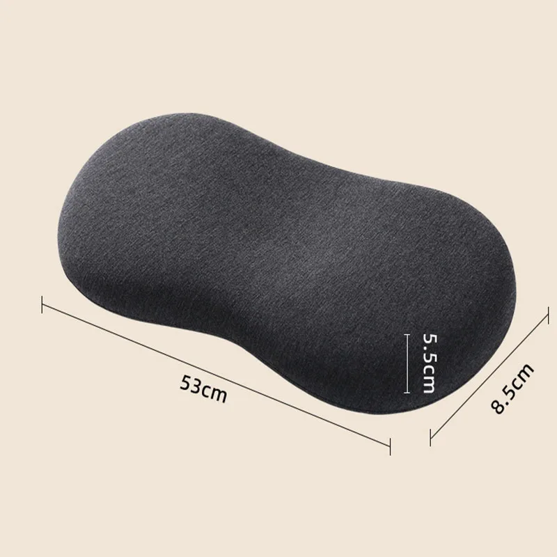 Low Sleeping Pillow for Cervical Protection Ultra Thin Slow Rebound Memory Cotton Neck Pillow Oval Detachable Cushion for Adults