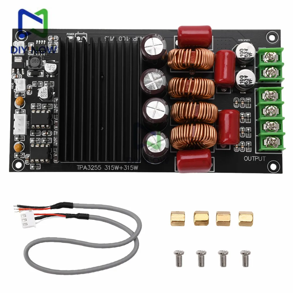 

TPA3255 600W Audiophile HIFI Digital Amplifier Board High Power Amplifier Dual Channel 2x300W Stereo HiFi Amplifier Board