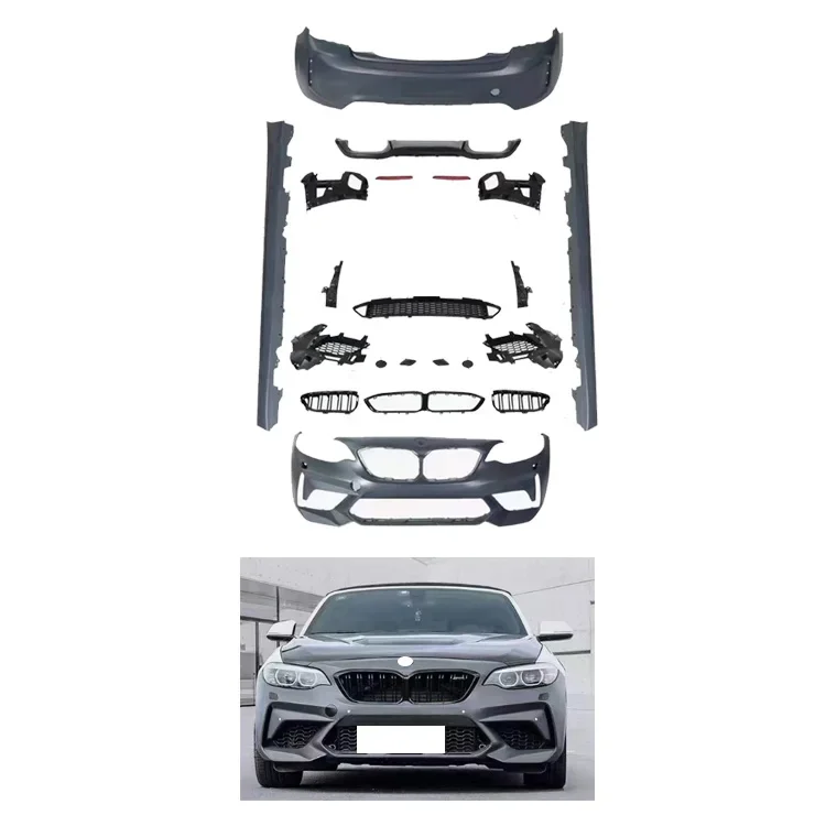 

Car Auto Part Plastic PP Front Bumper Splitter Lip Rear Diffuser Body kit Side Skirts Spoiler For F22 M2C Style 2014-2019