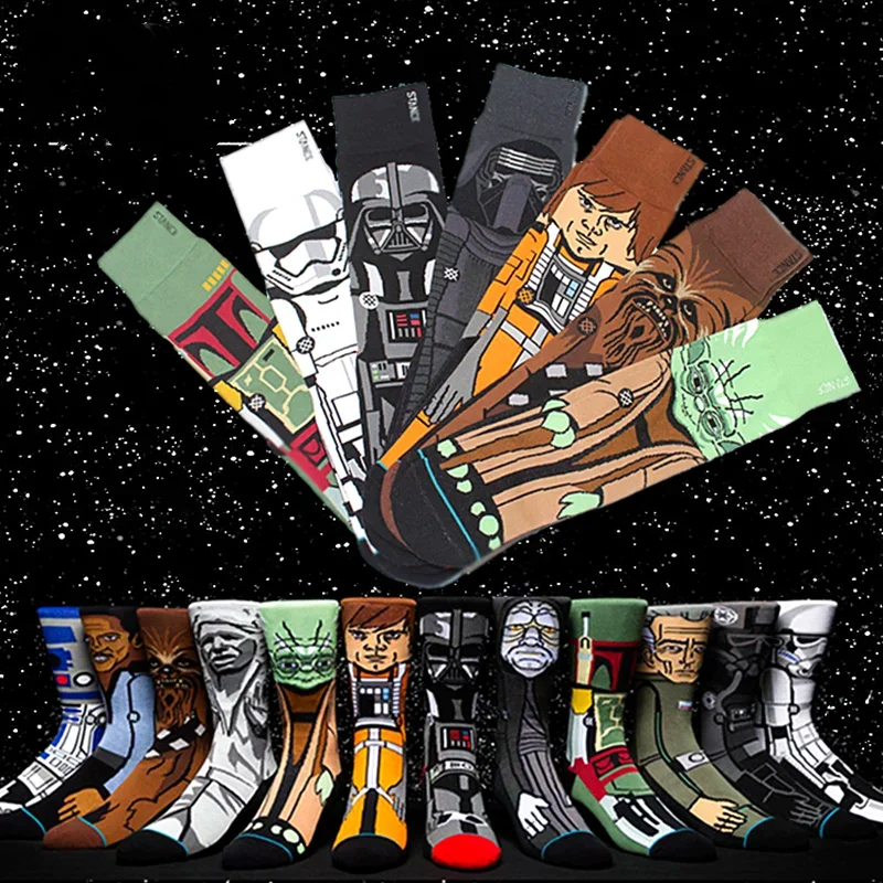 Anime Figure Disney Soldier Cool Print Stockings Cosplay Knee Highs Men's Women's Funny Long Socks Spring Autumn Winter Gifts