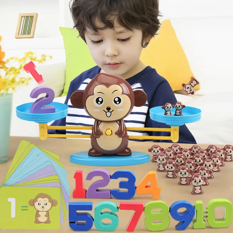 Educational Play set Monkey Balance Interactive Discover Learn Engineering STEM Weighing Scale Balance Game Math Toy for Kids