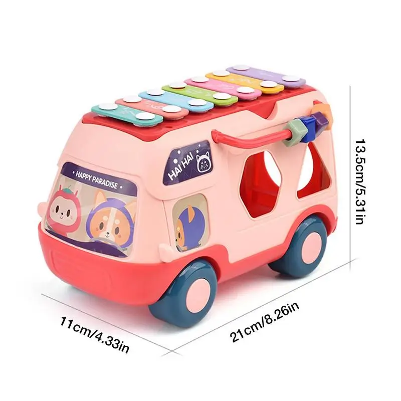 Cartoon Bus Kids Toys Mini Car Bus Toy Play Vehicles giocattoli educativi per bambini ragazzi regali