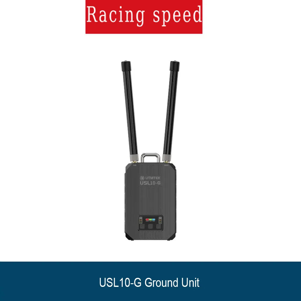 UTMSYS USL10-G Ground Unit 10km Wireless Link Receiver Dual Gigabit Ethernet RJ45 HDMI AV Input for UAV Drone Ground Station PC
