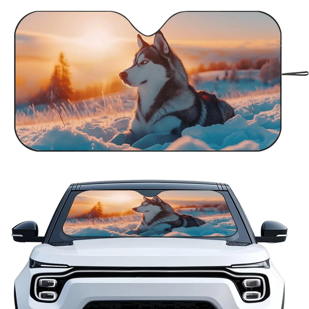 

Husky Dog Car SunSha теплоизоляционная алюминиевая пленка лобовое стекло солнцезащитные козырьки УФ-лучи блоки автомобильный солнцезащитный козырек протектор