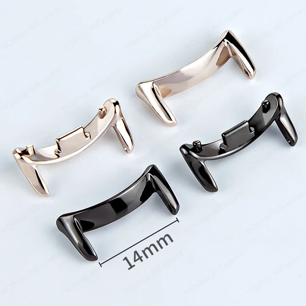 2pcs Watch Strap Connector Adapters for Xiaomi Mi Band 8 Bracelet Accessory Mi8 Metal Connectors Light Gold Watches Accessories