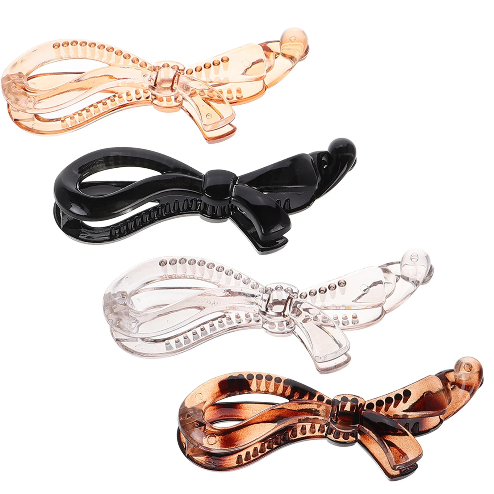 

4pcs Hair Clips Set for Thick Curly Fine Women Plastic Ponytail Holders Strong Comfortable Daily WearingHair Accessories