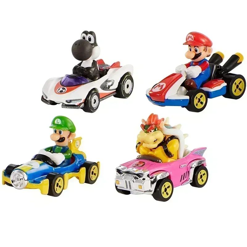 Original Hot Wheels Premium Super Mario Kart 1/64 Miniature Cars Mario Bros Hotwheels Mini Model Cars Hoteelws Hotweheels Cart