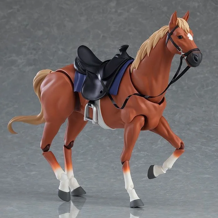 Simulation Horse White Tawny Brown Hypermobile Horse Articular Mobility Action Figure Made By Hand Model Ornament Toys Gifts