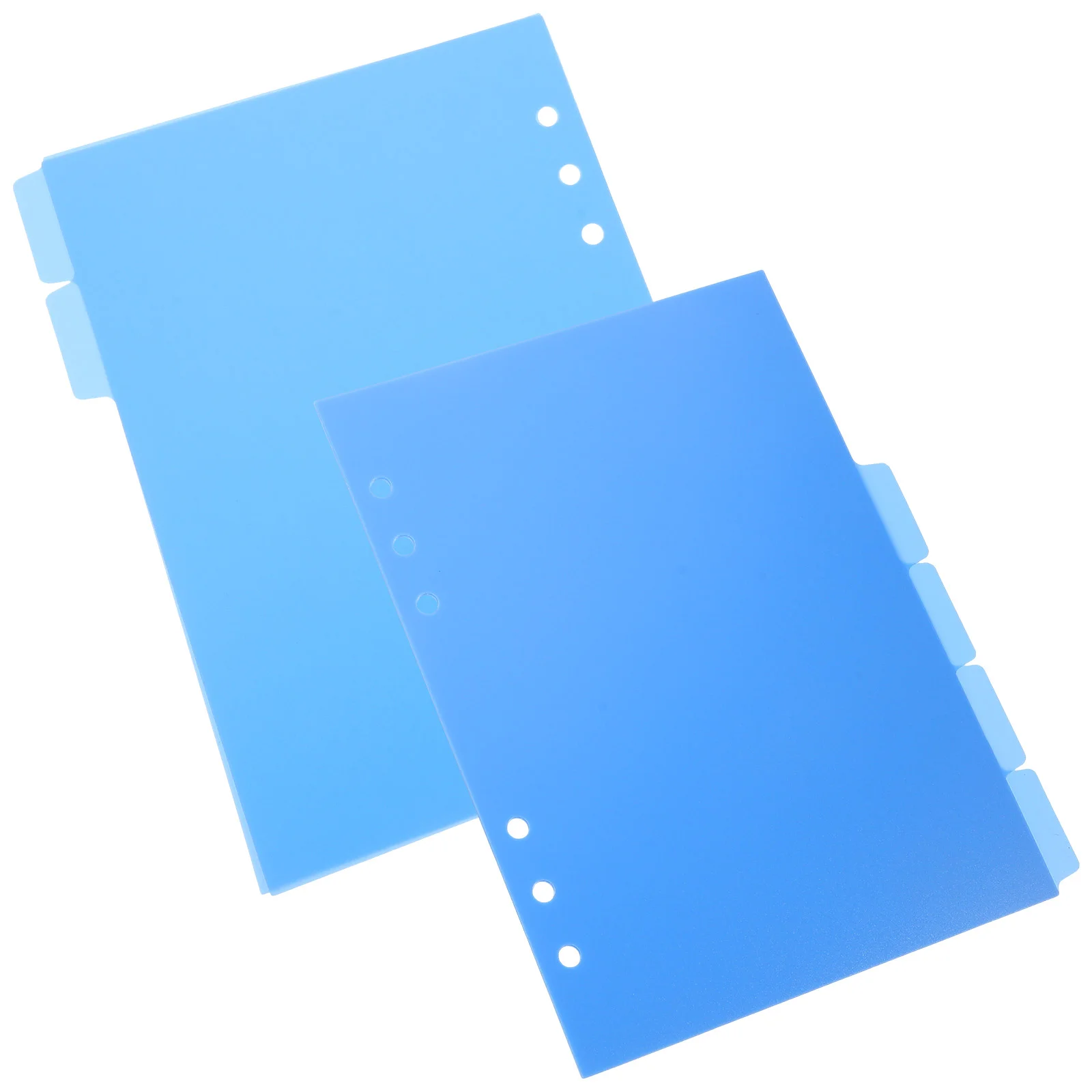 6 Pcs Blue Separator Page Detachable Binder Tabs The Notebook Dividing Line Plastic Dividers Pp Index Notepad Labels