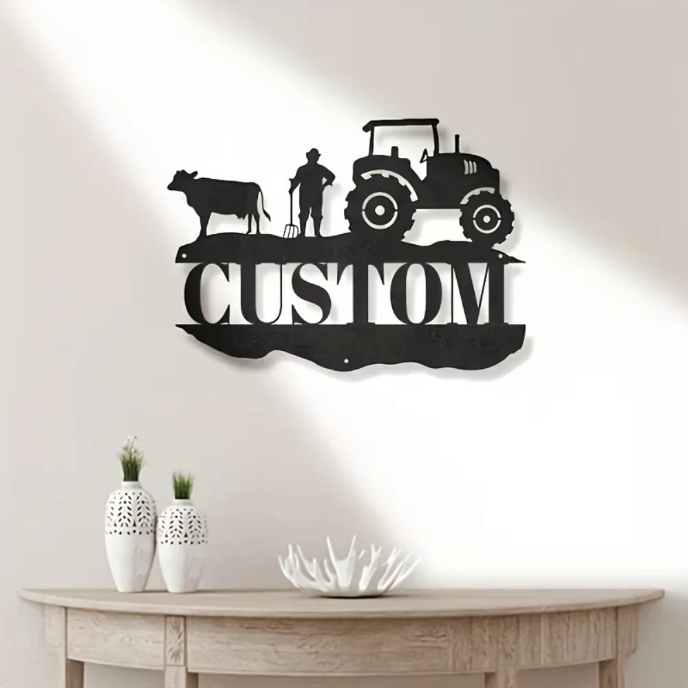 

Custom Iron Wall Decor Trendy Happy Farm Metal Decor. Exclusive Custom, Modern Ironwork. Ideal for Any Home Office.