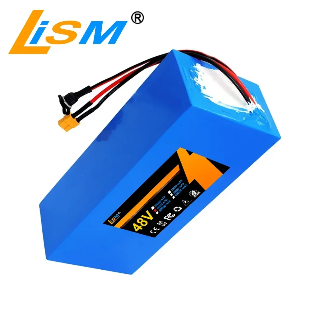 21700 13S6P 48V 60Ah lithium-ion battery pack 2000W power tool battery outdoor backup battery 80A BMS+54.6V charger