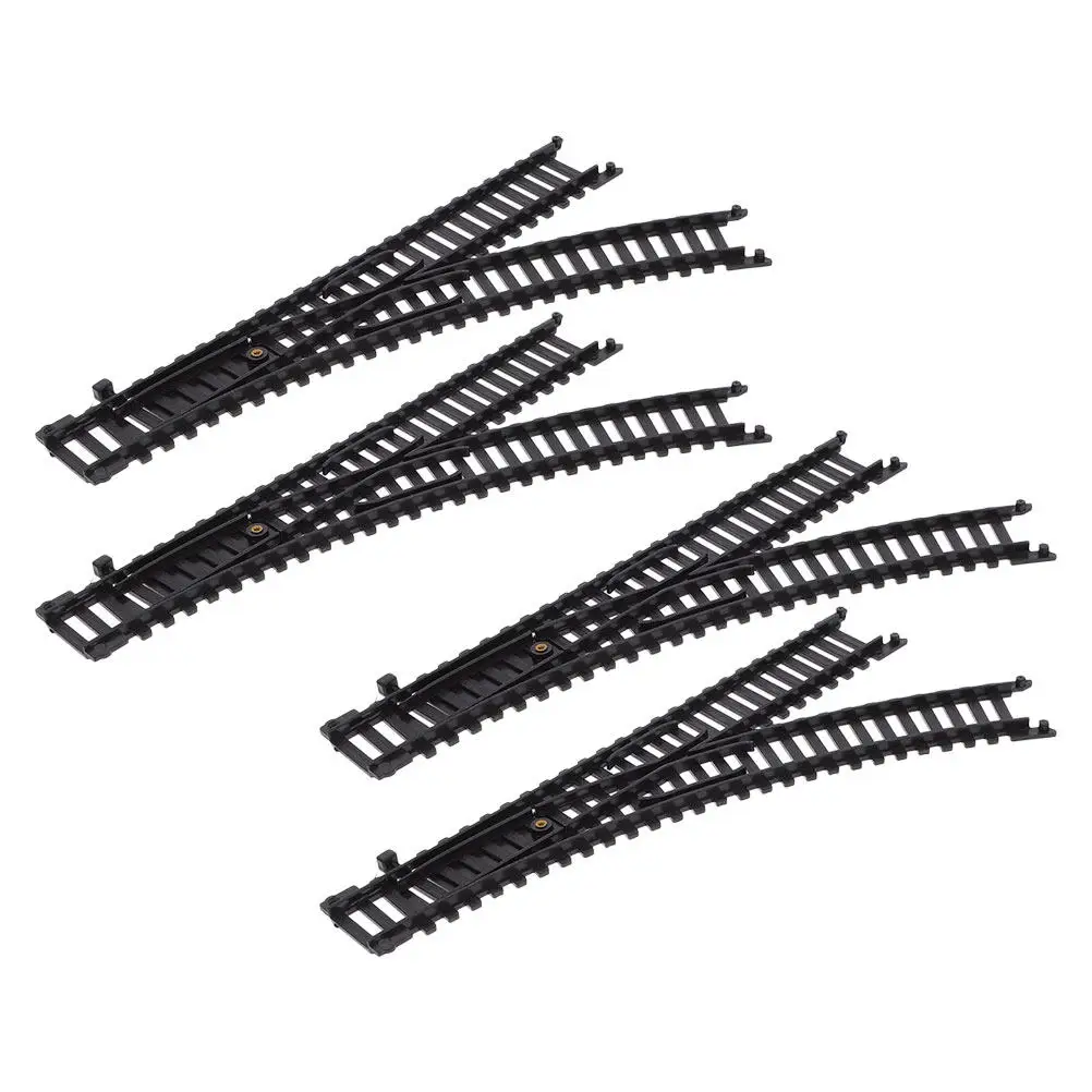 2Pairs Small Train Track Accessories Electric Plastic Railroad Building Set Kids High Speed Railway Bridge Expansion