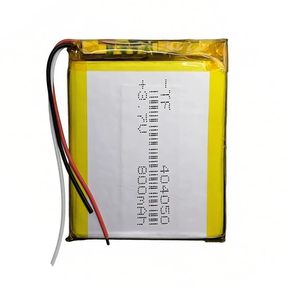 1-10PCS 404050 3.7V 800mAh 3 Wires Polymer Lithium Rechargeable Battery for Beauty Equipment GPS LED Lights Bluetooth Headset