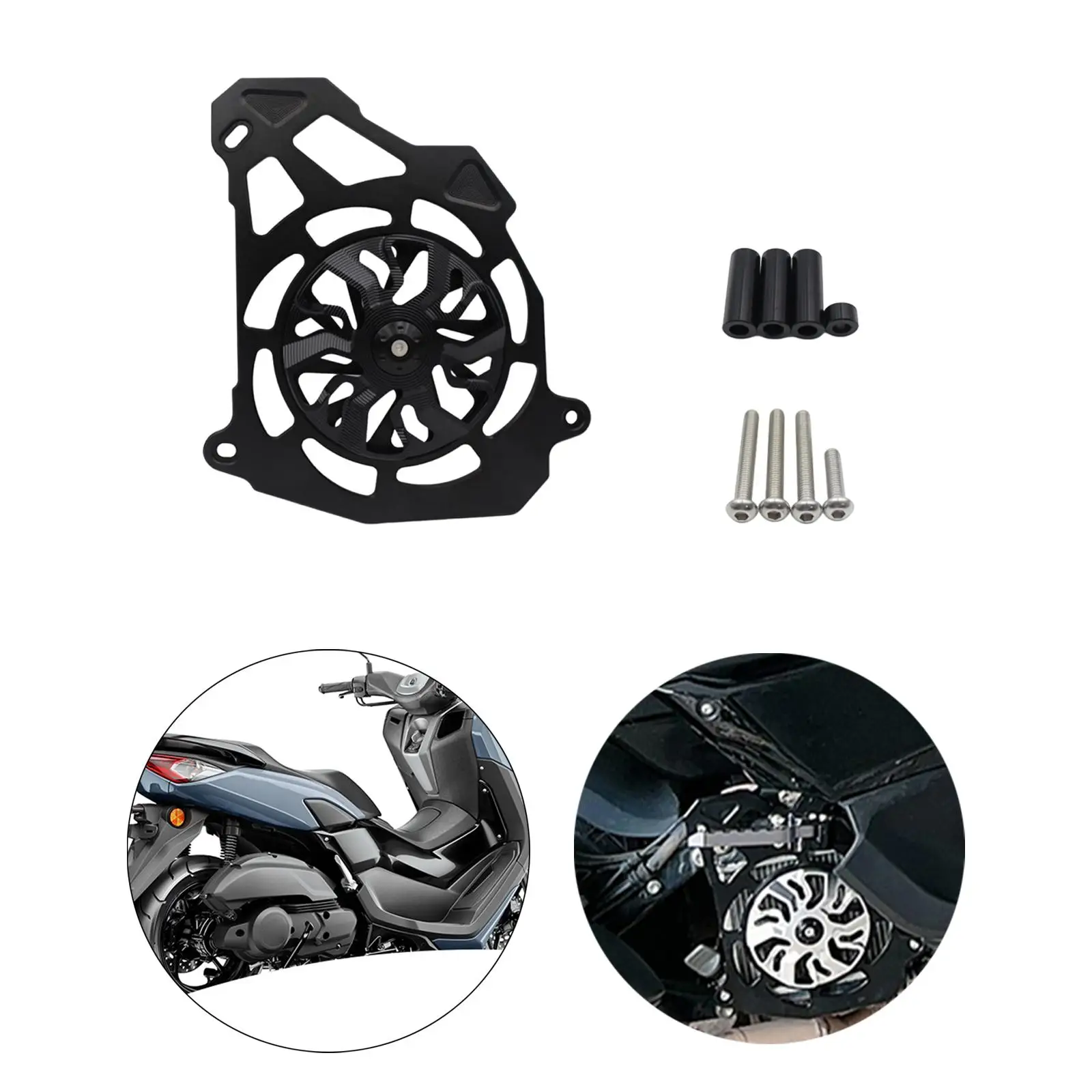 Motorcycle Fan Cover Parts Aluminum Alloy Wear Resistant Practical, Replace, Easy to Use Sturdy Radiator Cover Accessories