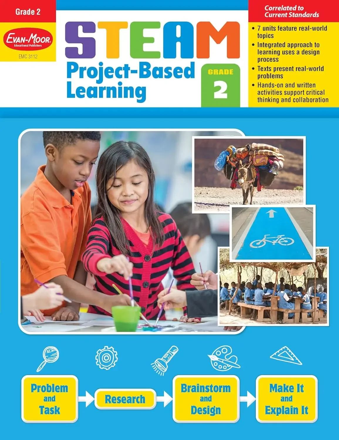 Evan-Moor STEAM Project-Based Learning, Grade 2 Workbook,aged 6 7 8 9, English book 9781645141884