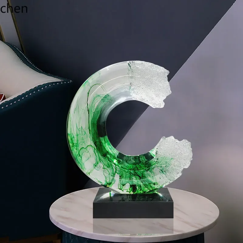 h31- Living Room Entrance Transparent Sculpture Ornament Abstract Floor Ornament