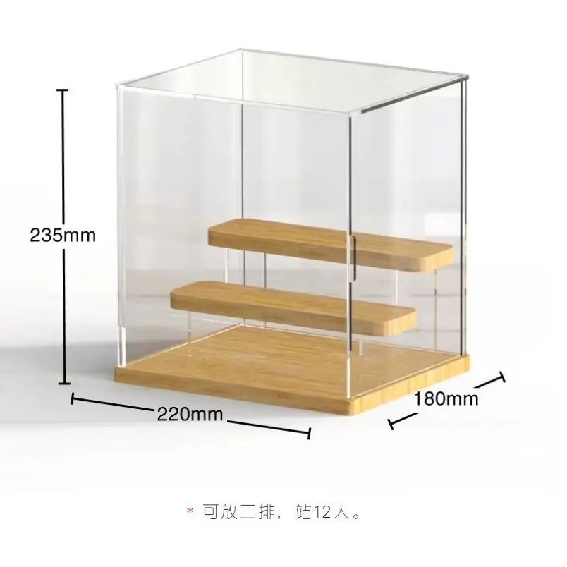 תיבת עיוורת תיבת דואר בועה מחצלת תצוגה אקרילית תיבת יד תצוגה ארון צעצוע ליגו דגם כיסוי אבק ללא אור