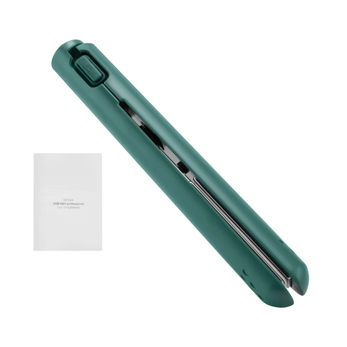 مكواة فرد الشعر كابل USB صغيرة محمولة لفرد الشعر المستقيم والشباك ذات الاستخدام المزدوج للطلاب باللون الأخضر