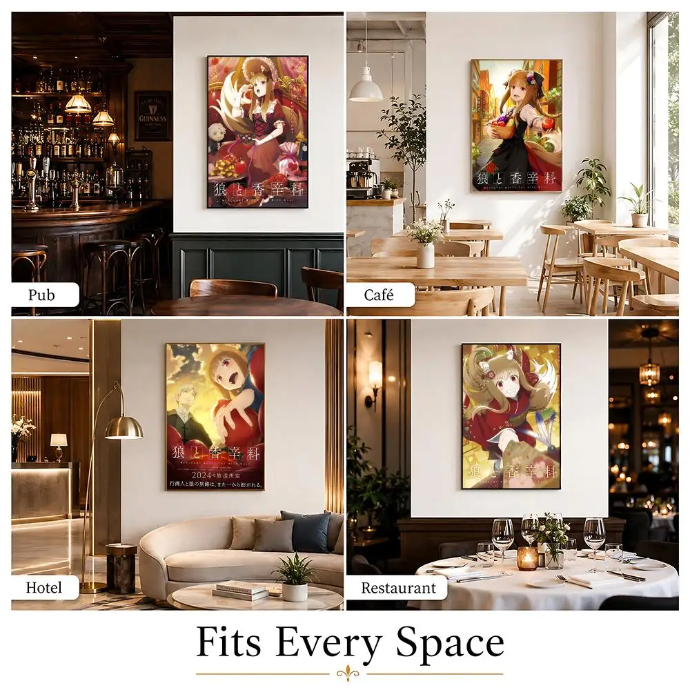 Anime-Spice and WolfS Poster Coffee Shop Wall Decor – Hotel Room Print, Living Room Art Poster - view 5