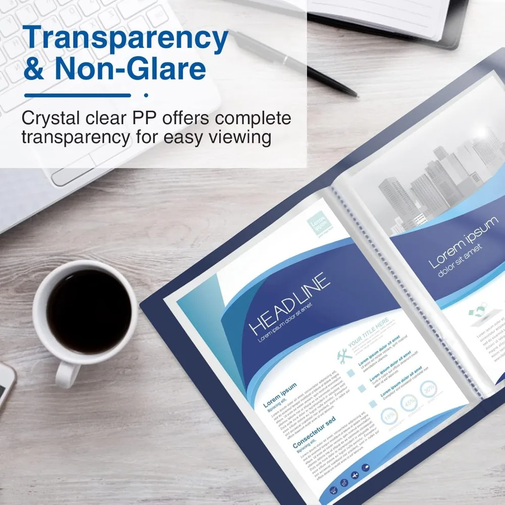 แฟ้ม 30 ช่องพร้อมปลอกพลาสติก 9x12 (สีน้ำเงิน), โฟลเดอร์ผลงานศิลปะสำหรับงานหนักพร้อมตัวป้องกันแผ่นใส, จอแสดงผล 60