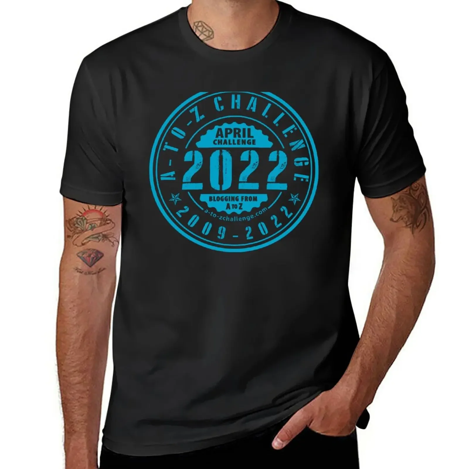 2022 A to Z Blogging Challenge Alt Badge T-Shirt graphics customs design your own customizeds t shirts for men cotton