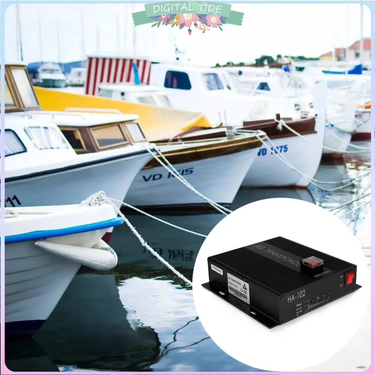 HA-102 جهاز استقبال وإرسال AIS البحري 5 وات فئة B + AIS جهاز إرسال واستقبال ثنائي القناة وظيفة CSTDMA + 12VDC #1