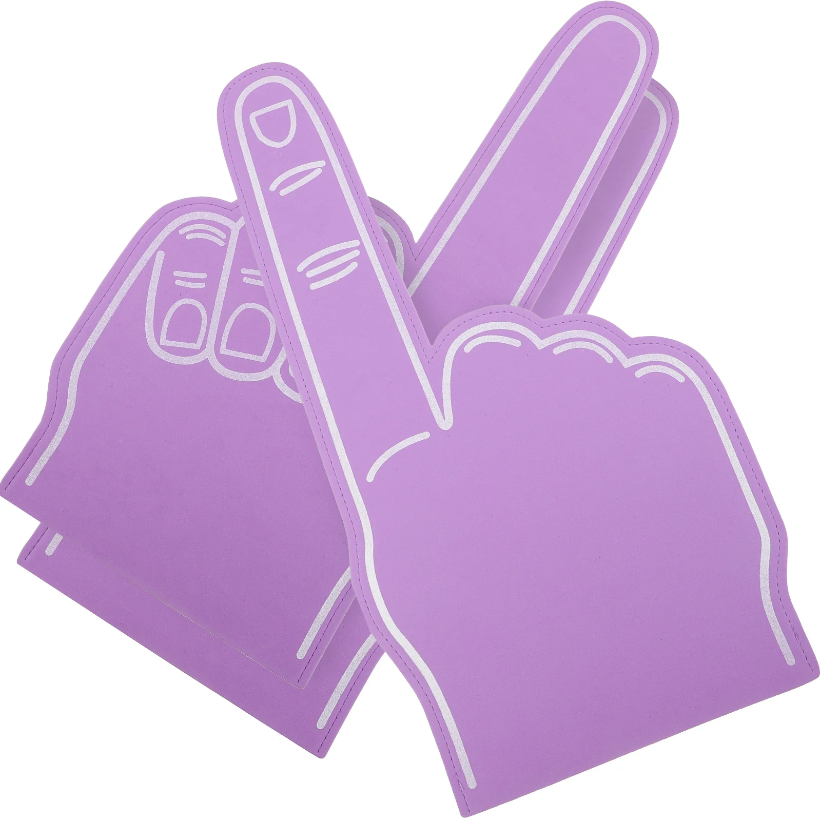 3 Pcs Foam Middle Finger Hand Giant Fingers Ballon Cheerleading Stuff Pink Headband