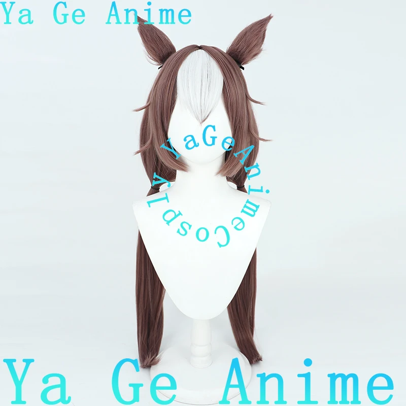 Cosplay WigUma Musume Pretty Derby Yamanin Zephyr Cosplay Peruca Orelhas E Cauda Cavalo Corrida Menina Jogo Realidade Show Personagem Peruca