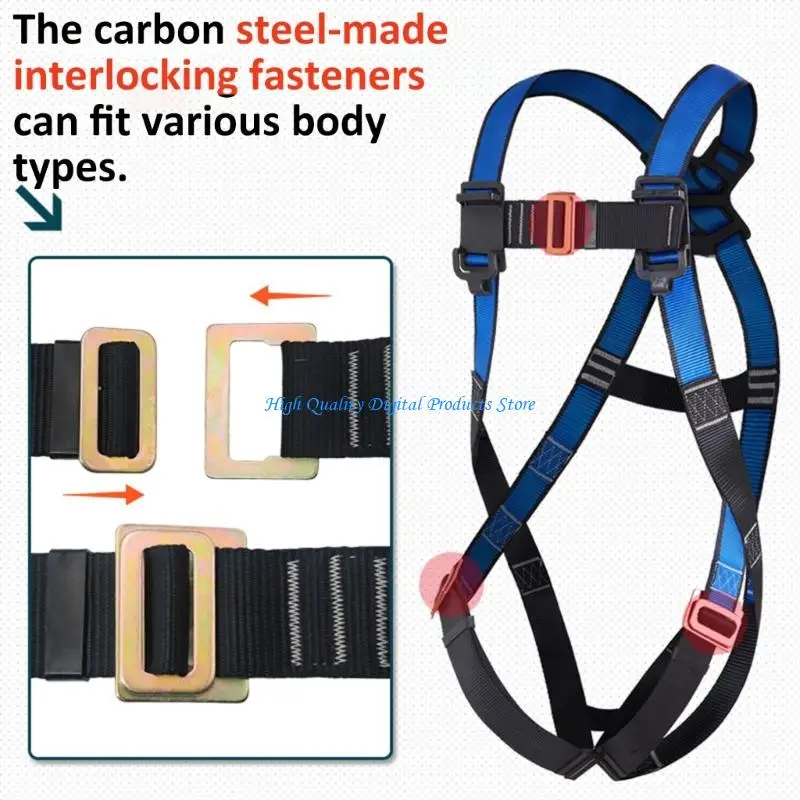 

U2JE Shock Absorbing Polyester Lightweight Comfortable Full Body 5 Point Harness Suitable for Full Body Coverage Easy to Wear