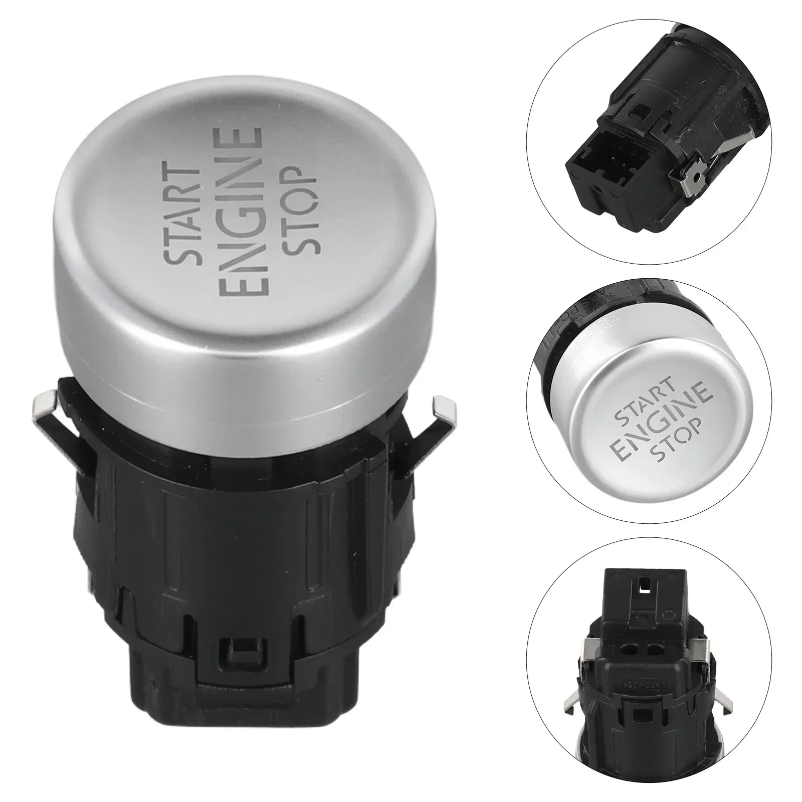 لبدء تشغيل محرك السيارة زر تشغيل محرك السيارة 5G 1959839   مواصفات مصنع الزر الأسود والفضي الجديدة سهلة التركيب