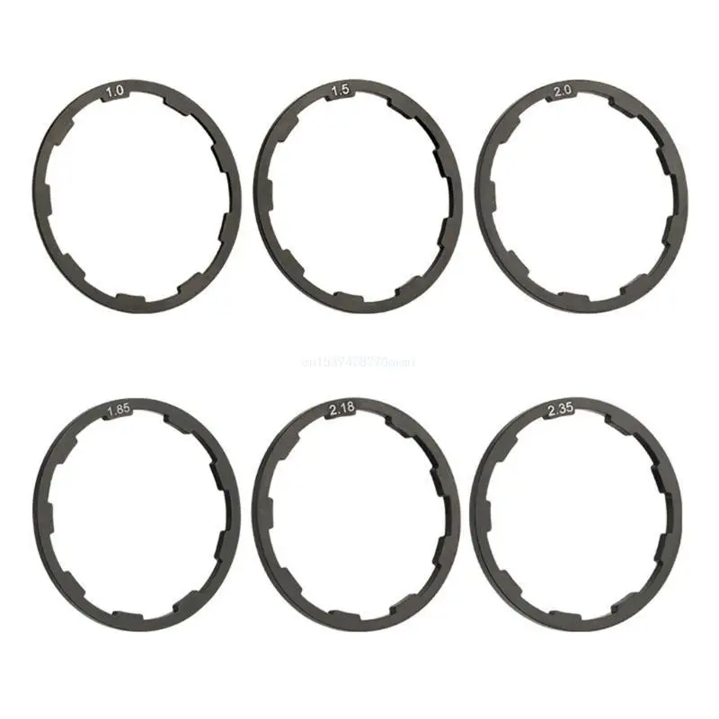 6Pcs Bicycles Bottom Bracket Washer Aluminiums Alloys Flywheels Hub Spacers Bicycles Low Spacers Washer Bottom Bracket Gaskets