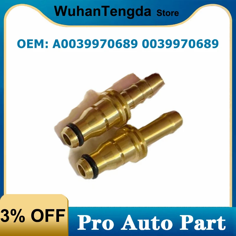 A0039970689 0039970689 Gold 2Pcs Expansion Tank Coolant Radiator Pipe Connector for Mercedes Benz S203 W203 C209 A209 X164 W221