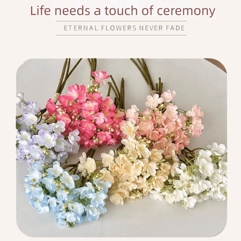 4Pcs Korean Style Artificial Jasmine Flowers Fake Flowers Artificial Flowers Fake Jasmine Flowers Simulated Floral Art Lifelike