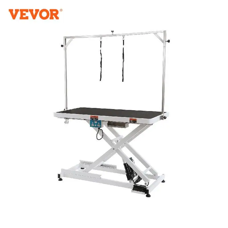 

VEVOR Electric Pet Grooming Table Heavy Duty Dog Grooming Arm for Large Dog Height Adjustable Dog Grooming Station Slip Tabletop