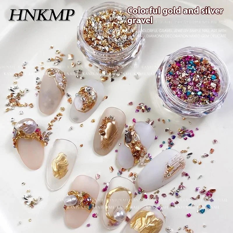 1 صندوق مسمار الحلي الباروك اللؤلؤ مزيج صغير الماس خمر المواد حقيبة مسمار الديكور صالون الأظافر سحر الأظافر الخاص