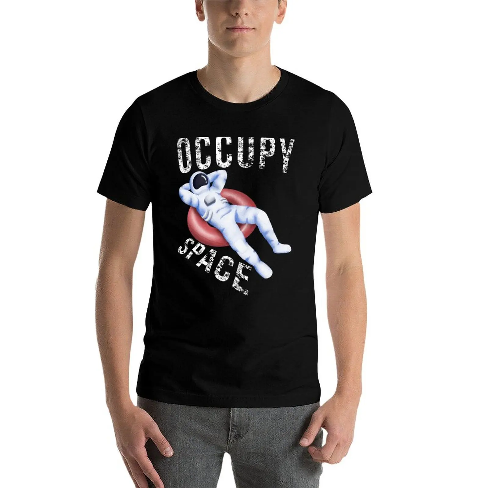 

Occupy Space Relaxing Astronaut T-Shirt graphic t shirts for man man t shirt summer man graphic t shirt T-Shirt