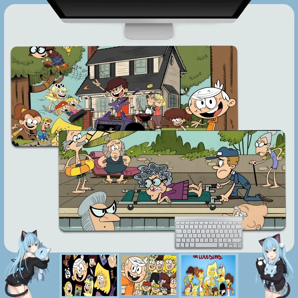 

The L-loud House Girl Pad Unique Desktop Pad Game Mousepad Size For Large Edge Locking Game Keyboard Pad